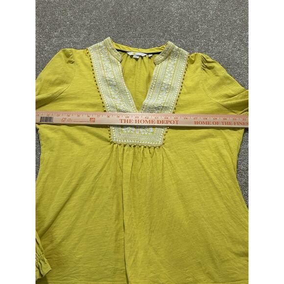 Boden US size 12 Embroidered Yellow Top - Picture 5 of 8